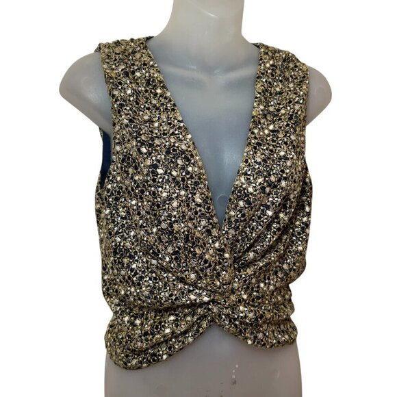 Ramy Brook Women's Virginia Mesh Sleeveless Twist-Front Blouse Top Size M $385 - Picture 4 of 10